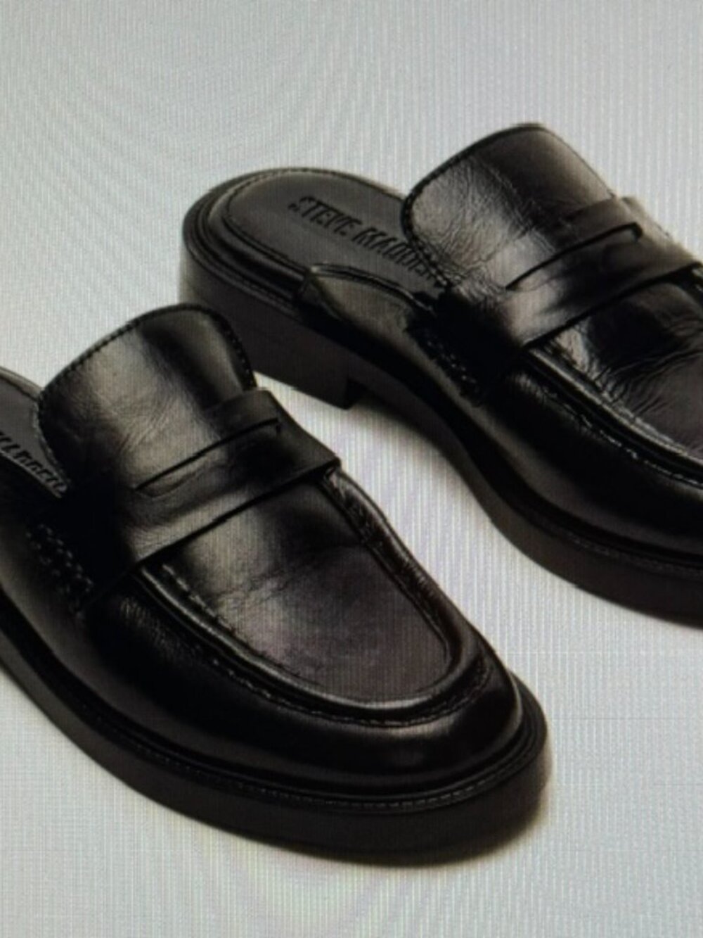 Steve Madden Black Leather Mules - Picture 6 of 6